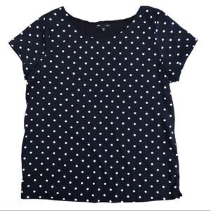Gap Polkadot T Shirt Navy and white -medium